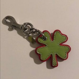 Coach Four leaf clover key chain